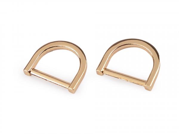 Metall-D-Ring 20 mm Breite Rosegold